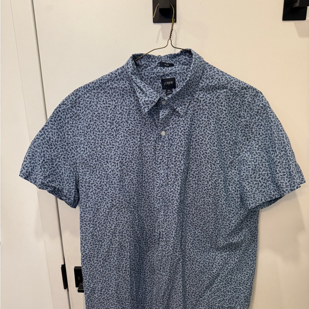 J. Crew Blue Patterned Men's Shirt